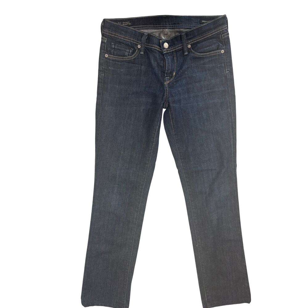 Citizens of Humanity Ava 142 Sz 27 Straight Leg Low Rise Dark Denim Stretch Y2K
